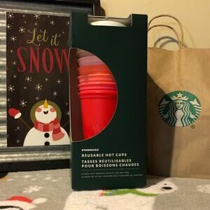 Starbucks Holiday Cups Set 6 Limited Edition 2019 Reusable Hot Cups NIB Rare